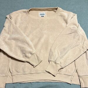 American Eagle Huggable Beige Crewneck Sweatshirt
